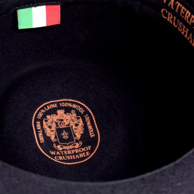 Hüte - Gårda Belluno Crushable Wool felt Fedora (blau)