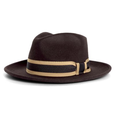 Hüte - Gårda Belluno Crushable Wool felt Fedora (braun)
