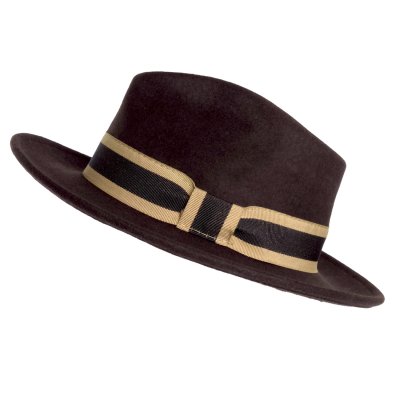 Hüte - Gårda Belluno Crushable Wool felt Fedora (braun)