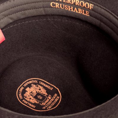 Hüte - Gårda Belluno Crushable Wool felt Fedora (braun)