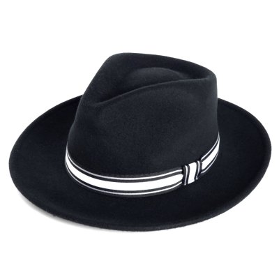 Hüte - Gårda Belluno Crushable Wool felt Fedora (schwarz)