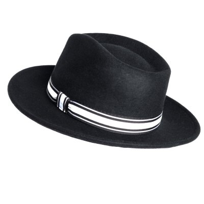 Hüte - Gårda Belluno Crushable Wool felt Fedora (schwarz)