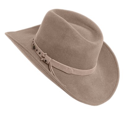 Hüte - Gårda Bowmont Crushable Wool felt Western hat (greige)