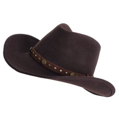 Hüte - Gårda Bowmont Crushable Wool felt Western hat (braun)