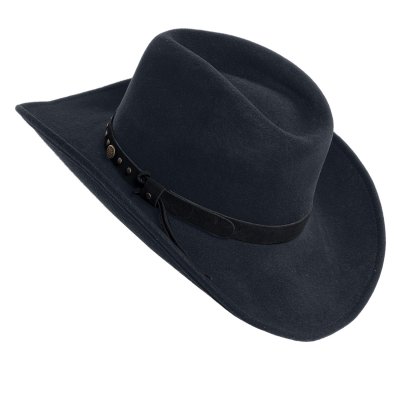 Hüte - Gårda Bowmont Crushable Wool felt Western hat (schwarz)