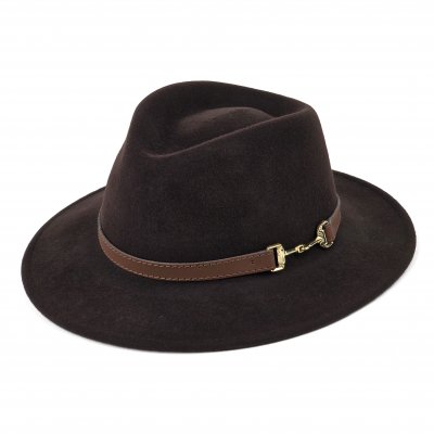 Hüte - Gårda Braga Wool felt Fedora (braun)