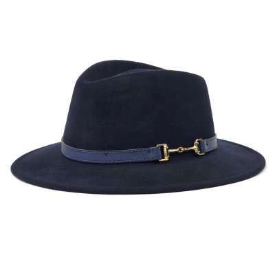 Hüte - Gårda Braga Wool felt Fedora (marineblau)
