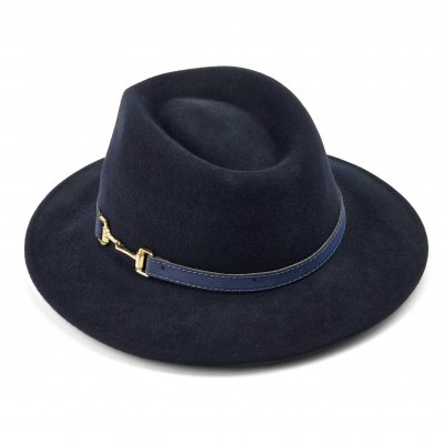 Hüte - Gårda Braga Wool felt Fedora (marineblau)