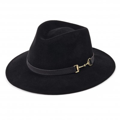 Hüte - Gårda Braga Wool felt Fedora (schwarz)