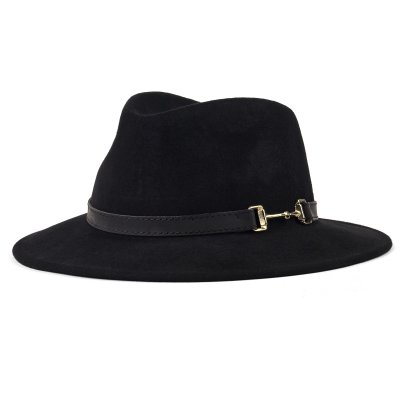 Hüte - Gårda Braga Wool felt Fedora (schwarz)