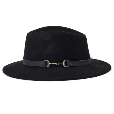 Hüte - Gårda Braga Wool felt Fedora (schwarz)