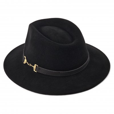 Hüte - Gårda Braga Wool felt Fedora (schwarz)