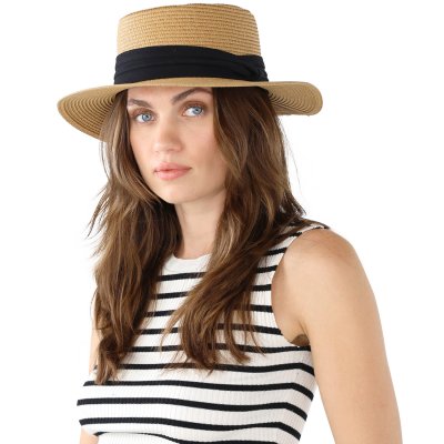 Strohhut - Gårda Corfu Gambler (khaki/schwarz)