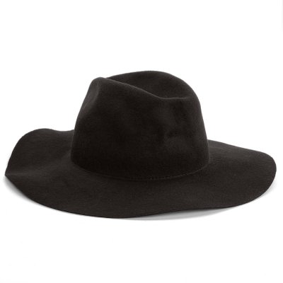 Hüte - Gårda Fabriano Wide Brim Wool Fedora (schwarz)