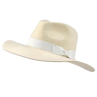 Hüte - Gårda Marcola Wide brimmed Fedora (weiß)