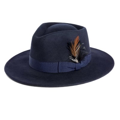 Hüte - Gårda Molinella Crushable Wool felt Fedora (blau)