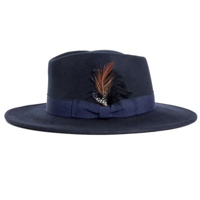 Hüte - Gårda Molinella Crushable Wool felt Fedora (blau)