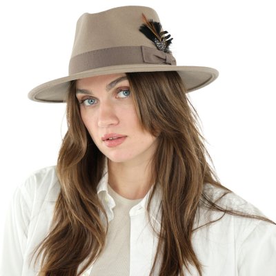 Hüte - Gårda Molinella Crushable Wool felt Fedora (greige)