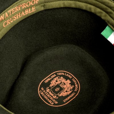 Hüte - Gårda Molinella Crushable Wool felt Fedora (grün)