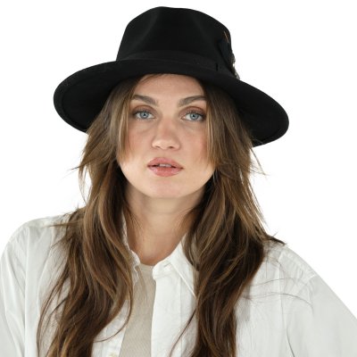 Hüte - Gårda Molinella Crushable Wool felt Fedora (schwarz)