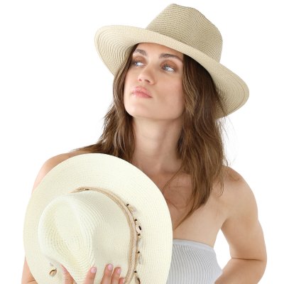Strohhut - Gårda Nerja Fedora (creme)