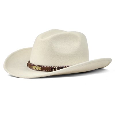 Hüte - Gårda Toquerville Crushable Wool felt Western hat (creme)