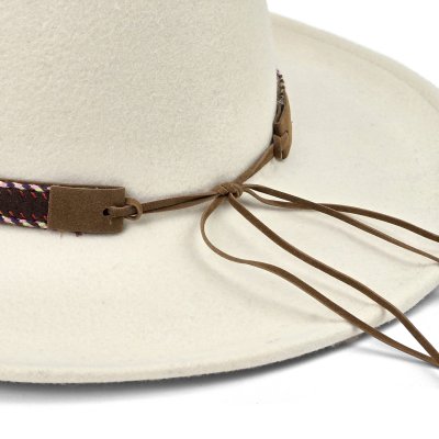 Hüte - Gårda Toquerville Crushable Wool felt Western hat (creme)