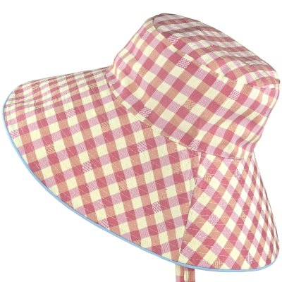 Hüte - Gårda Poppy Checkered sun hat (rosa)