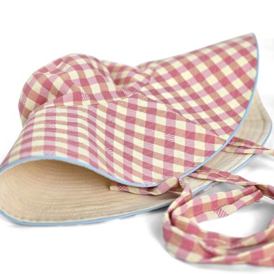 Hüte - Gårda Poppy Checkered sun hat (rosa)