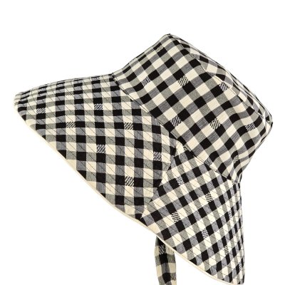 Hüte - Gårda Poppy Checkered sun hat (schwarz)