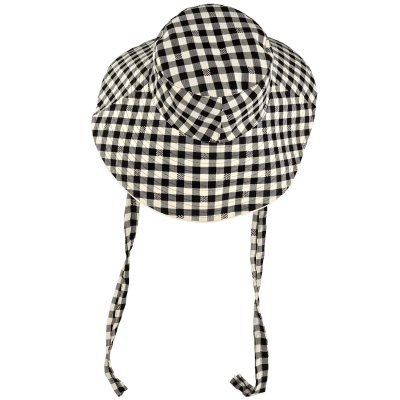 Hüte - Gårda Poppy Checkered sun hat (schwarz)
