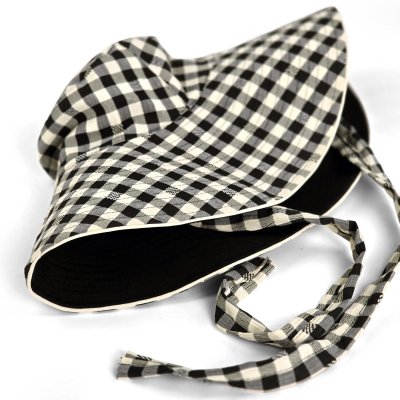Hüte - Gårda Poppy Checkered sun hat (schwarz)