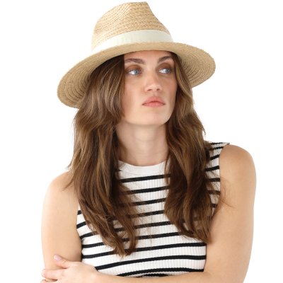 Strohhut - Gårda Positano Fedora (natur/beige)