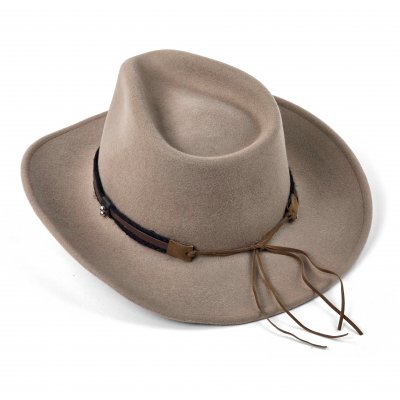 Hüte - Gårda Santaquin Crushable Wool felt Western hat (taupe)