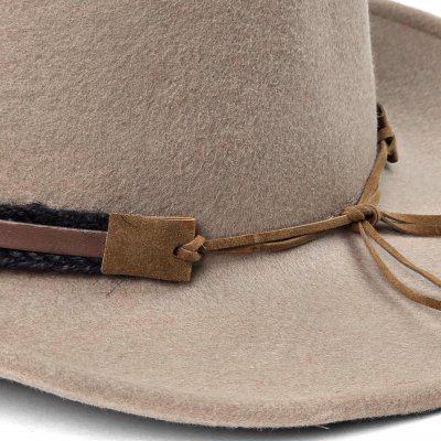 Hüte - Gårda Santaquin Crushable Wool felt Western hat (taupe)