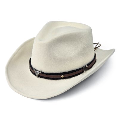 Hüte - Gårda Santaquin Crushable Wool felt Western hat (weiß)