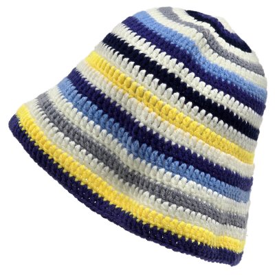 Hüte - Gårda Solero Knitted Bucket Hat (blau/mehrfarbig)