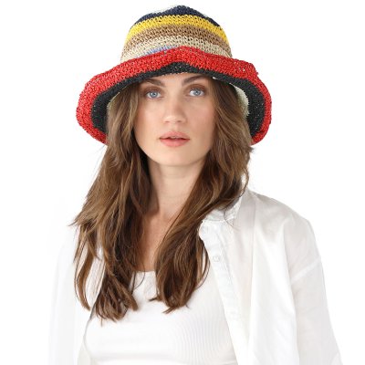 Strohhut - Gårda Sorrento Bucket hat (dunkles multi)