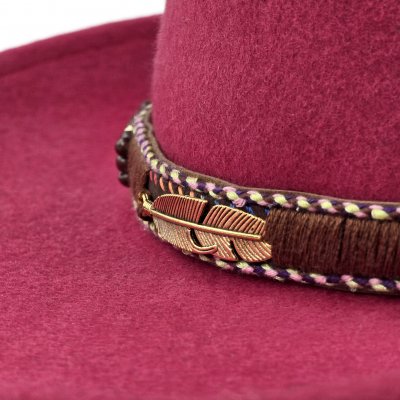 Hüte - Gårda Toquerville Crushable Wool felt Western hat (rot)