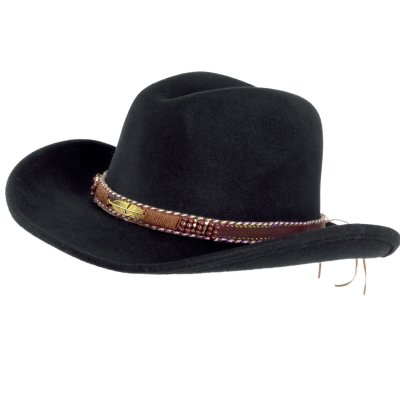Hüte - Gårda Toquerville Crushable Wool felt Western hat (schwarz)