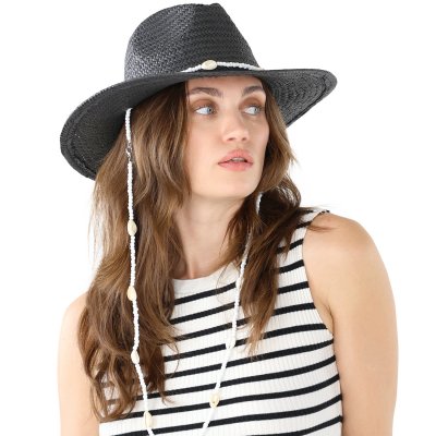 Strohhut - Gårda Valencia Fedora (schwarz)