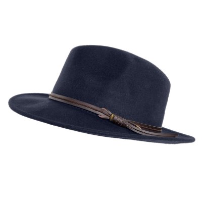 Hüte - Gårda Vicenza Crushable Wool felt Fedora (blau)