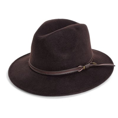 Hüte - Gårda Vicenza Crushable Wool felt Fedora (braun)