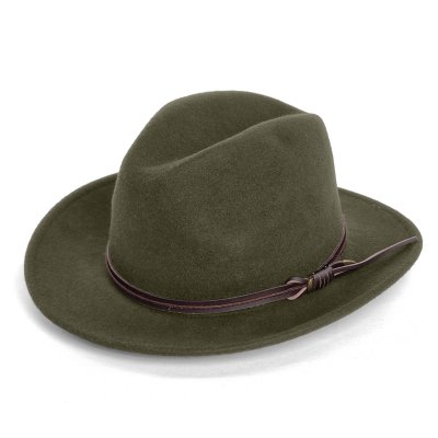 Hüte - Gårda Vicenza Crushable Wool felt Fedora (grün)