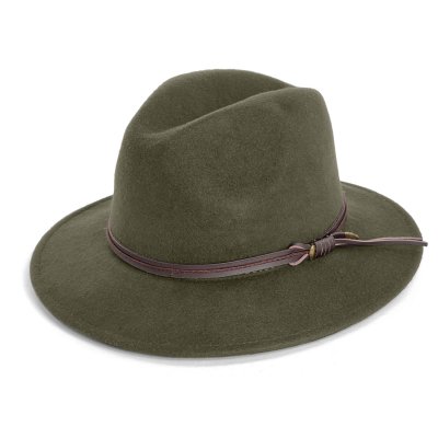 Hüte - Gårda Vicenza Crushable Wool felt Fedora (grün)