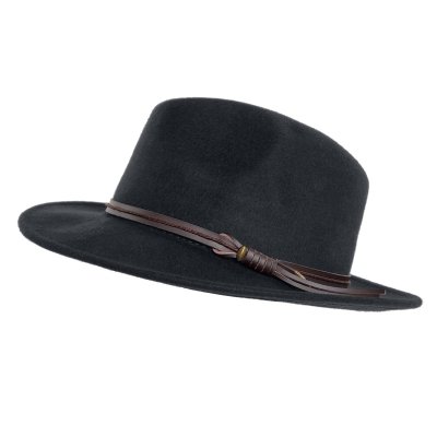 Hüte - Gårda Vicenza Crushable Wool felt Fedora (schwarz)