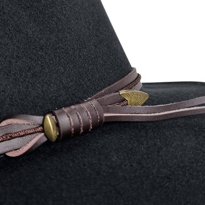 Hüte - Gårda Vicenza Crushable Wool felt Fedora (schwarz)