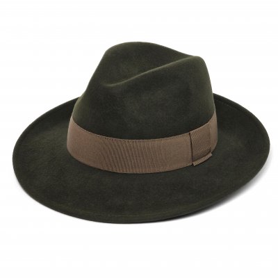 Hüte - Gårda Volterra Fedora Wool Hat (militärgrün/beige)