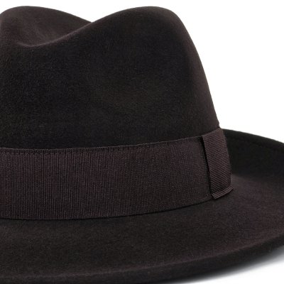 Hüte - Gårda Volterra Fedora Wool Hat (dunkelbraun)
