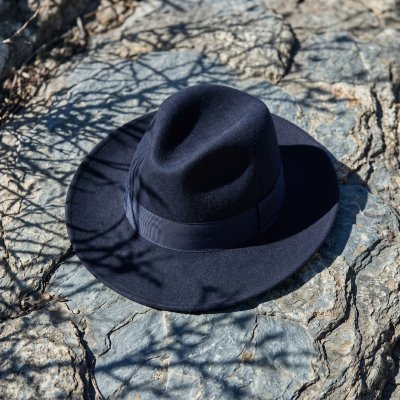 Hüte - Gårda Volterra Fedora Wool Hat (marineblau)